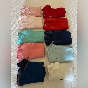 Lacoste 3 button shirts LOT size 7 (XL)